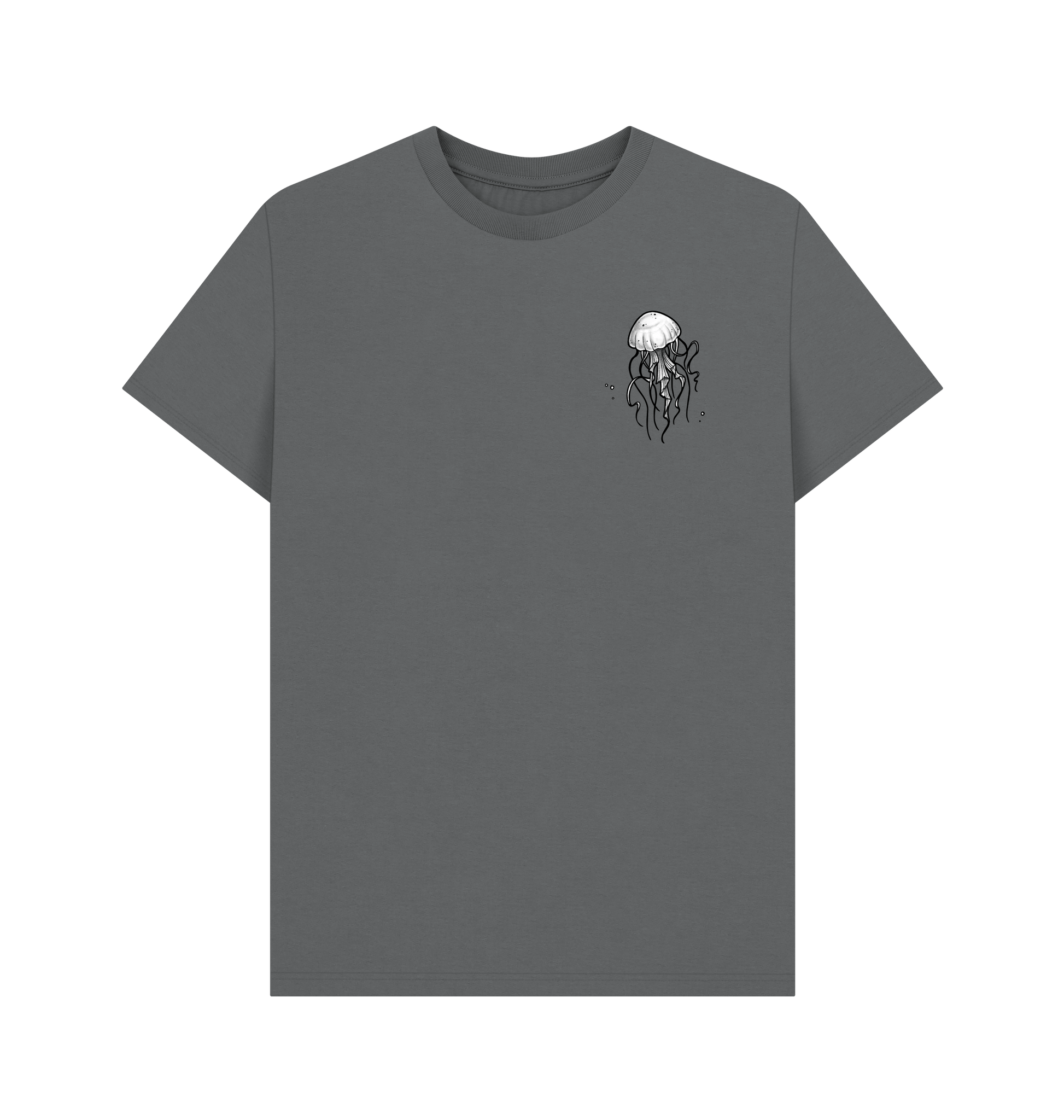 Slate Grey Printed T-shirt Front