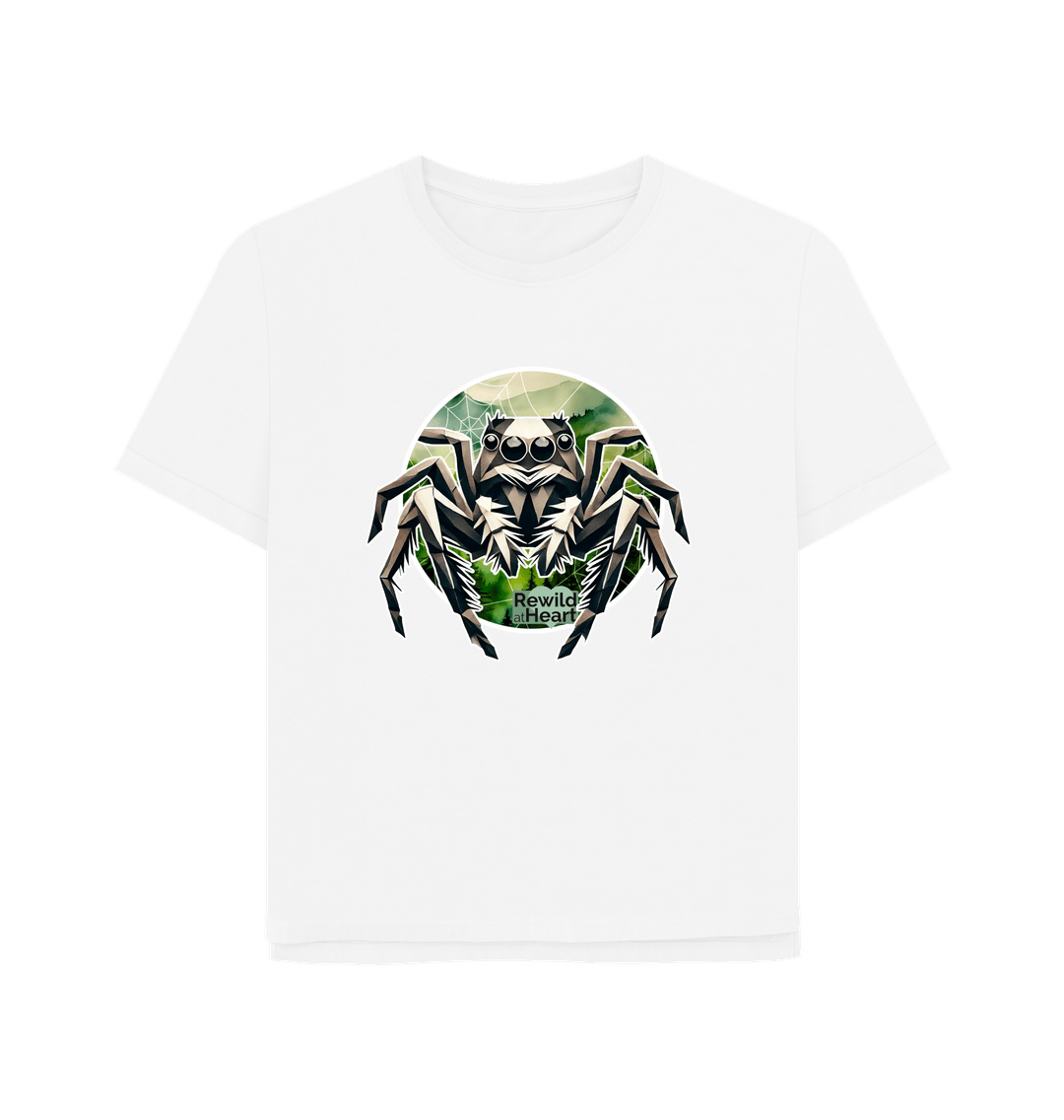 White Wild Jumping Spider Women's Relaxed-Fit T-Shirt