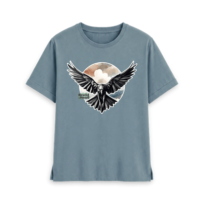 Stone Blue Printed T-shirt Front