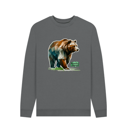 Slate Grey Printed Sweater Front