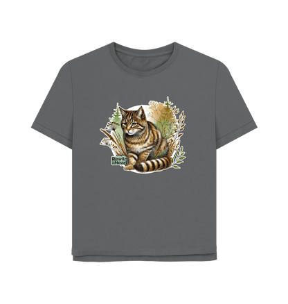 Slate Grey Wildcat Wilderness Women's Relaxed-Fit T-Shirt