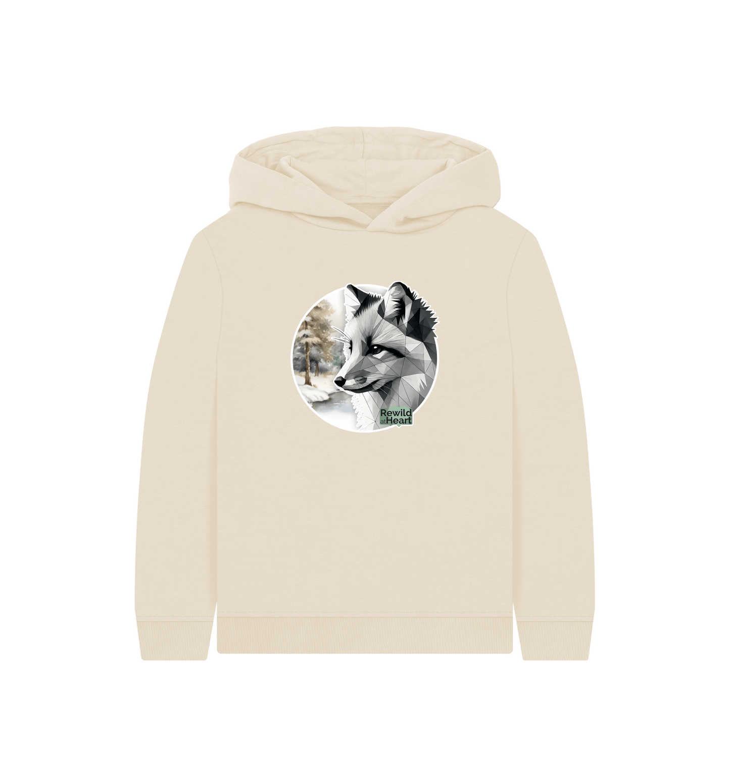 Oat Printed Kids Hoodie Front