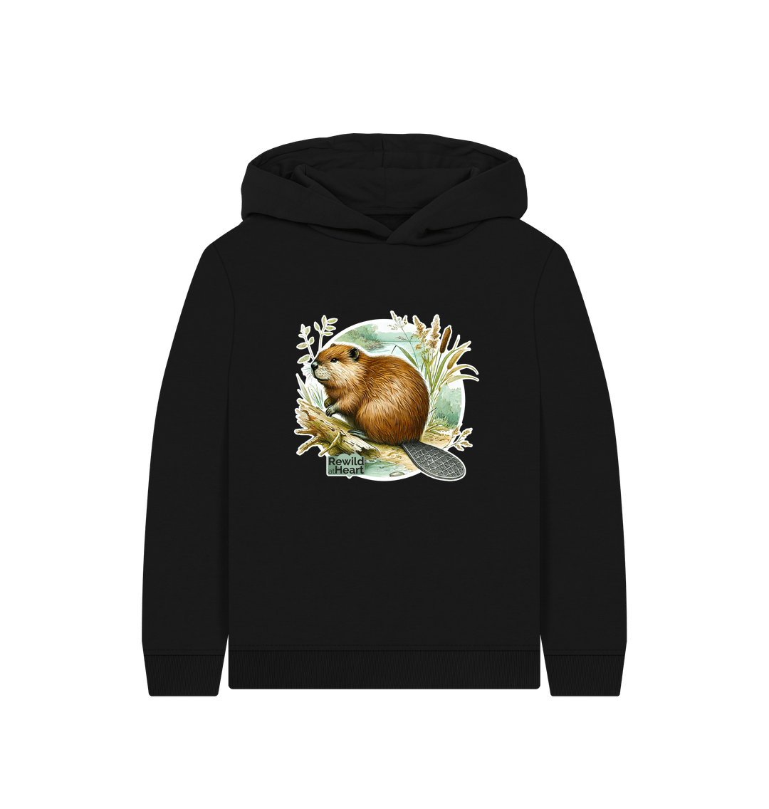 Black Beaver Riverbank Kids Hoodie