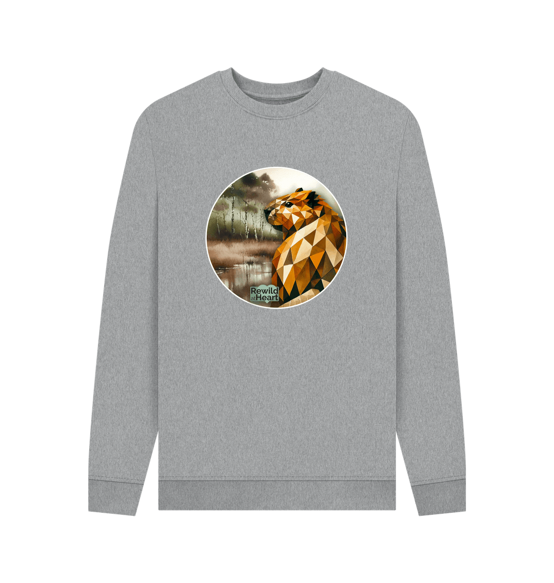 Light Heather Printed Sweater Front
