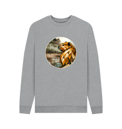 Light Heather Printed Sweater Front