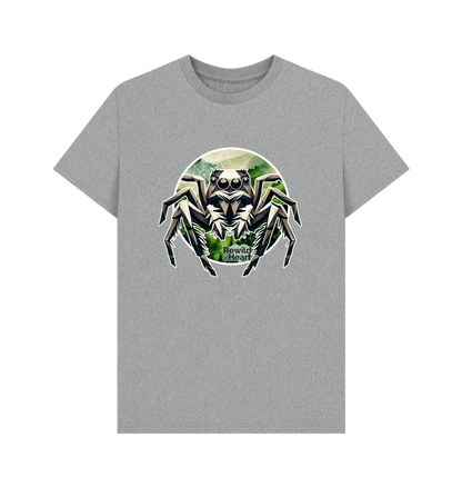 Athletic Grey Wild Jumping Spider Men's T-Shirt