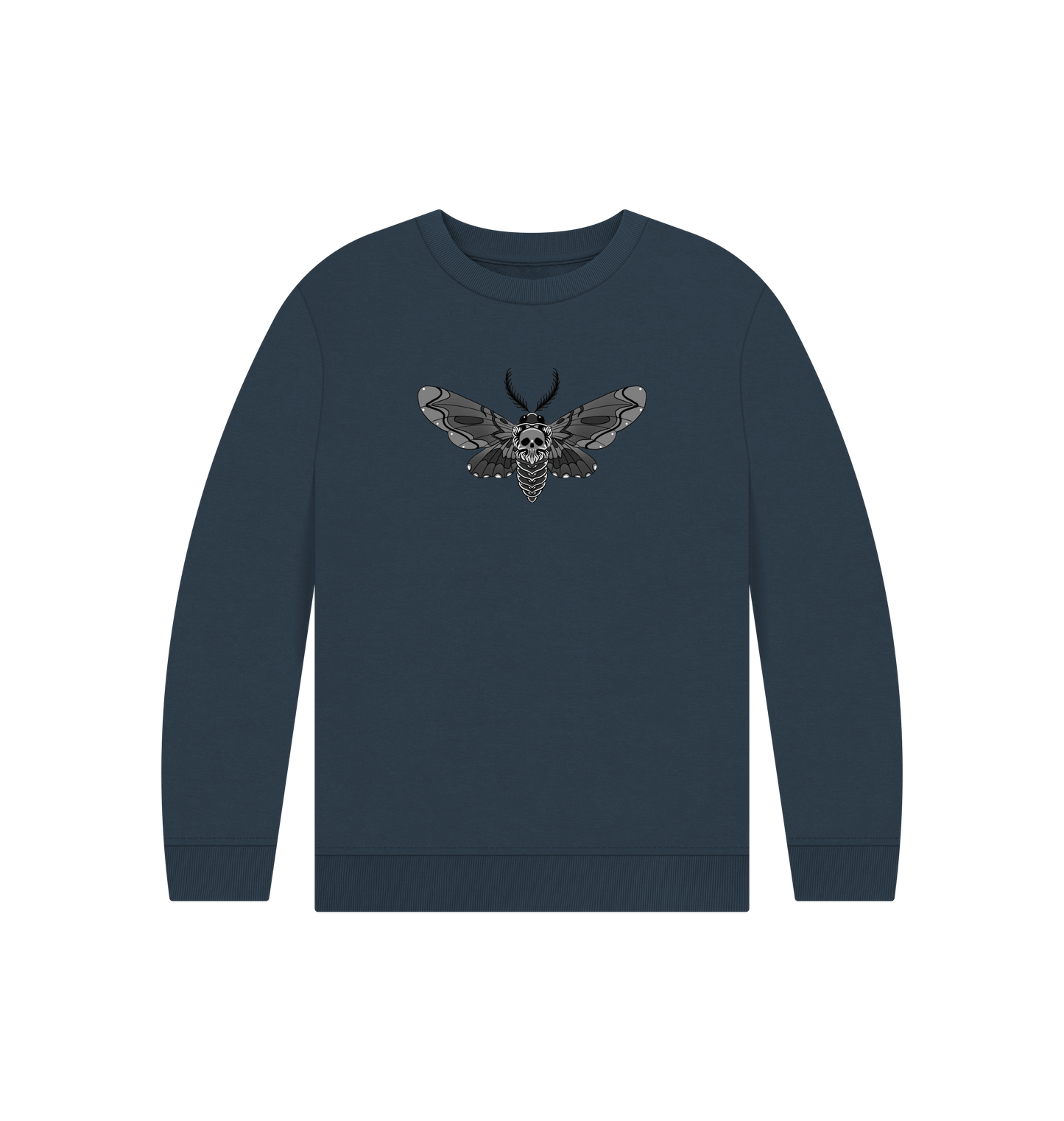 Navy Blue Printed Kids Jumper Front