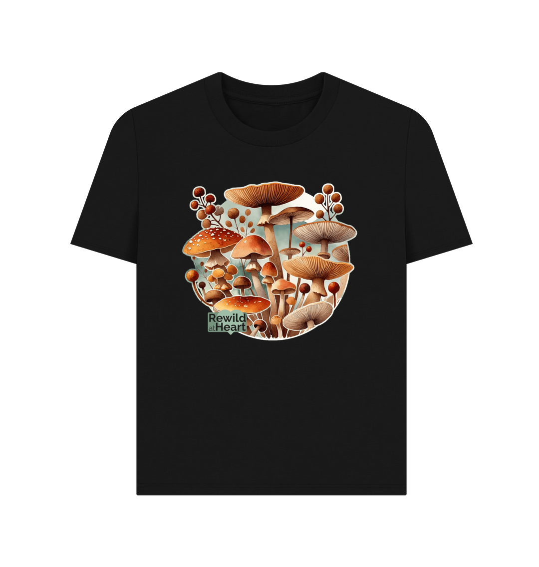 Black Mushroom Bloom Women's Classic T-Shirt