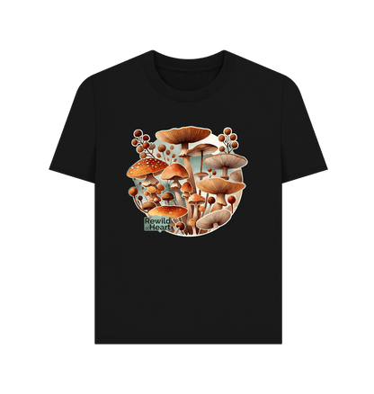 Black Mushroom Bloom Women's Classic T-Shirt