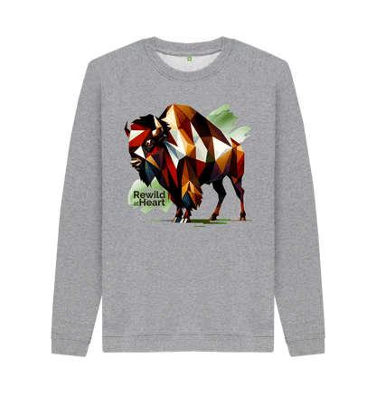 Light Heather Printed Sweater Front