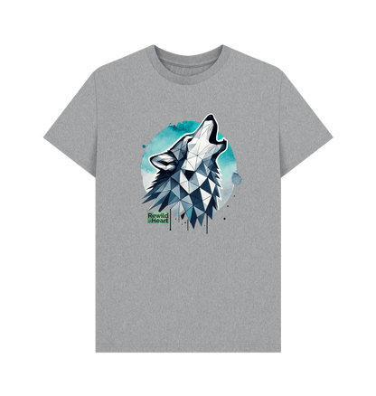 Athletic Grey Primal Wolf Howl Men's T-Shirt