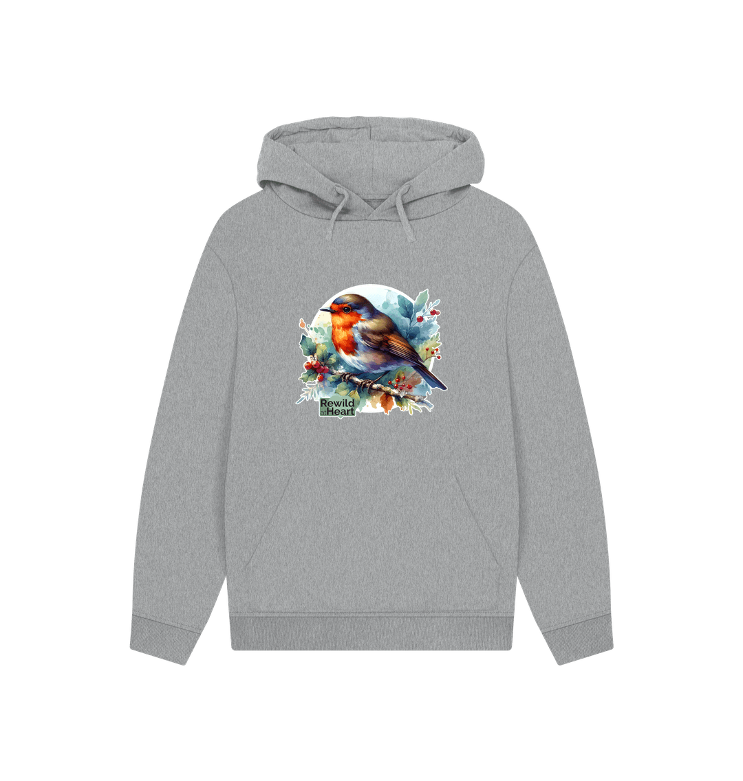 Athletic Grey Robin Redbreast Hoodie