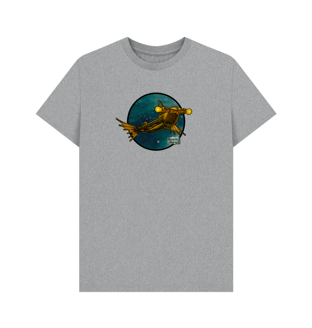 Athletic Grey Steampunk Hammerhead Shark Men's T-Shirt