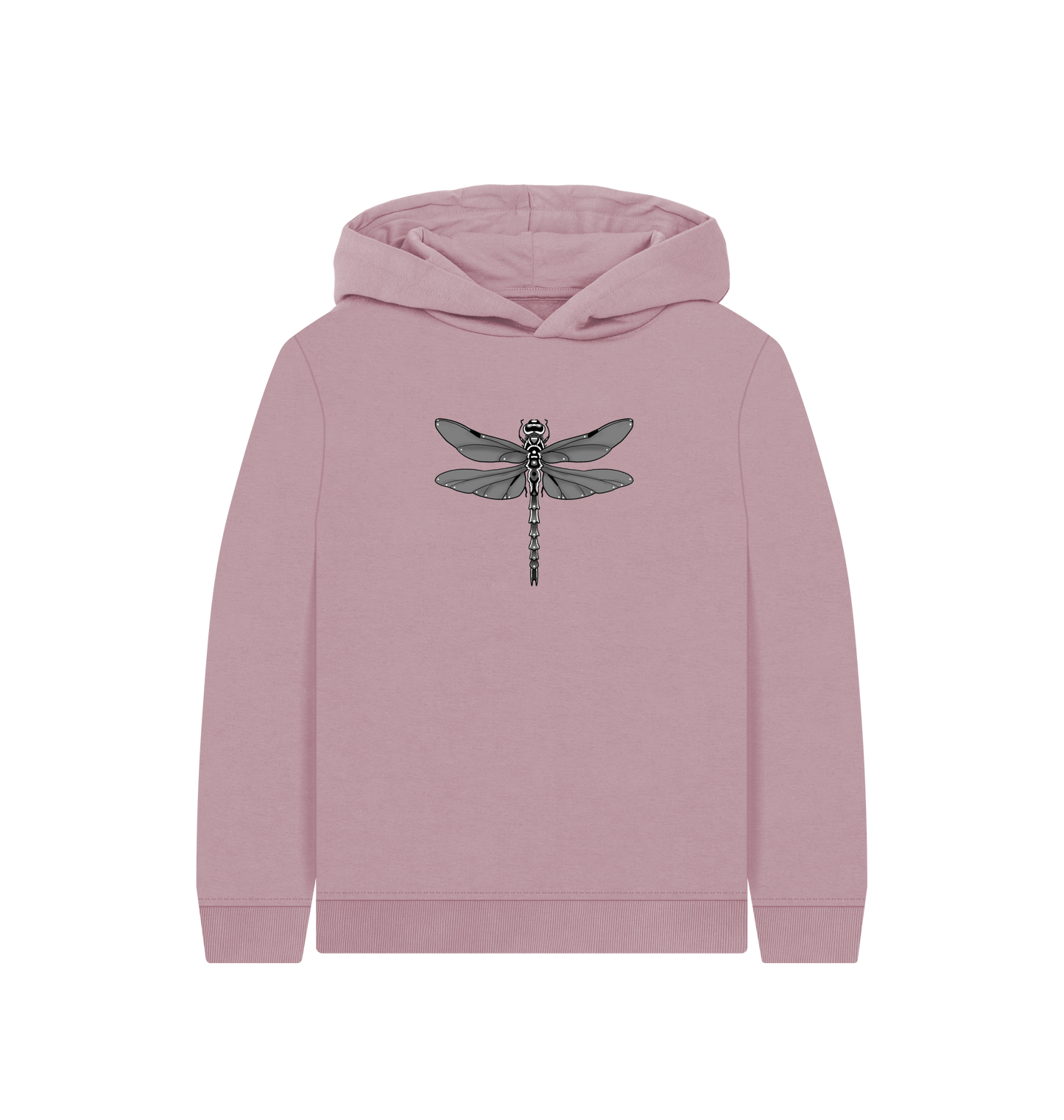 Mauve Printed Kids Hoodie Front