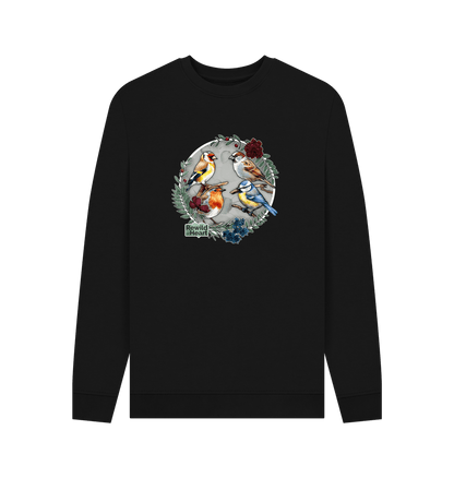 Black Printed Sweater Front