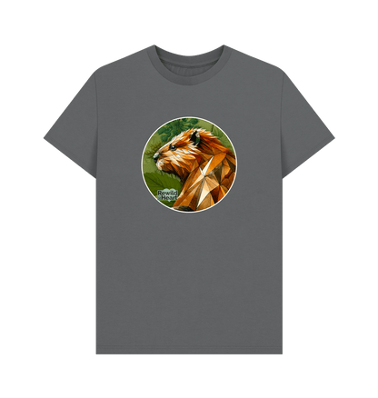 Slate Grey Beaver Botanical Men's T-Shirt