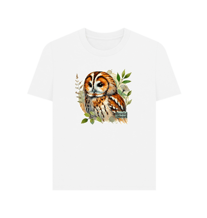 White Tawny Owl Forest Women's Classic T-Shirt