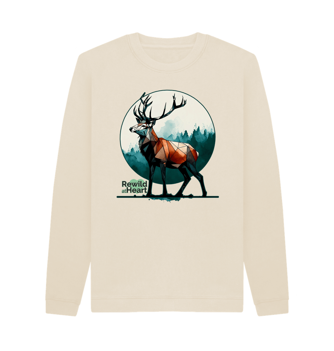 Oat Red Deer Rewild Side Men's Sweater