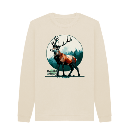 Oat Red Deer Rewild Side Men's Sweater