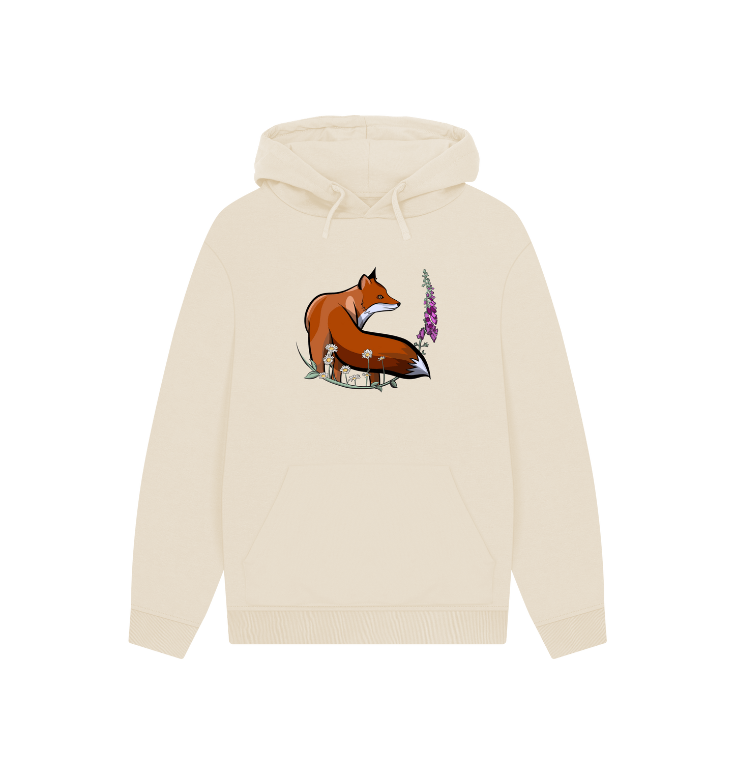 Oat Printed Hoody Front