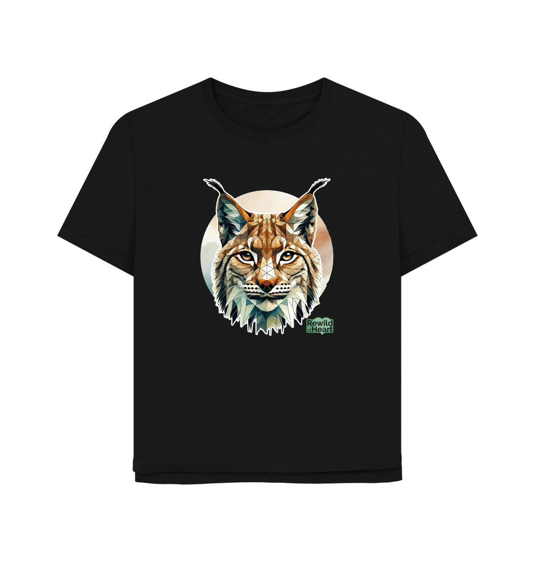 Black Primal Lynx Women's Relaxed-Fit T-Shirt