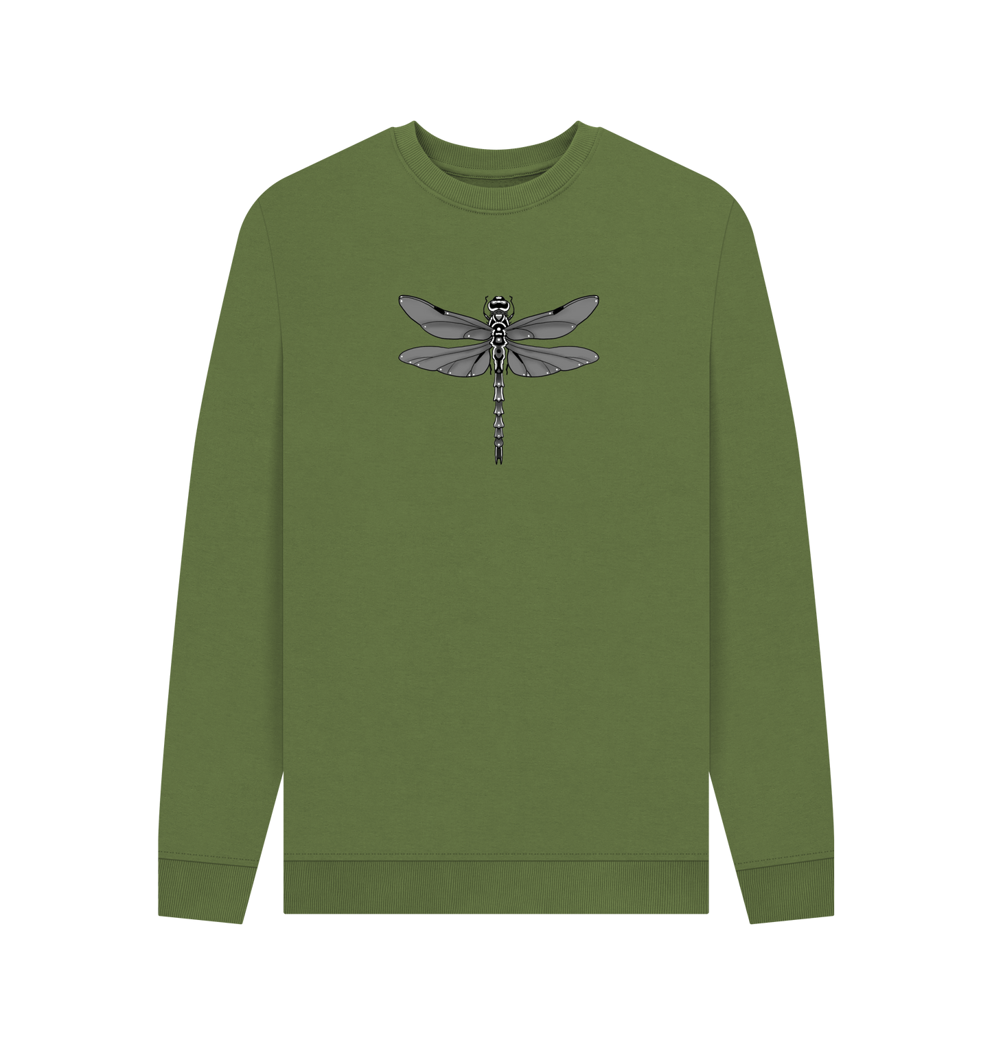 Khaki Printed Sweater Front