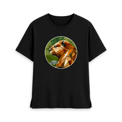 Black Printed T-shirt Front