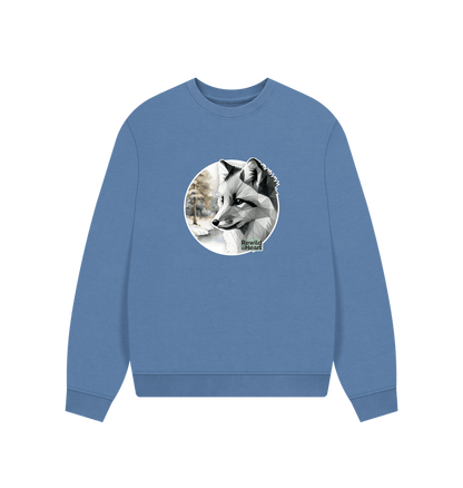 Solent Silent Arctic Fox Women's Oversized Jumper