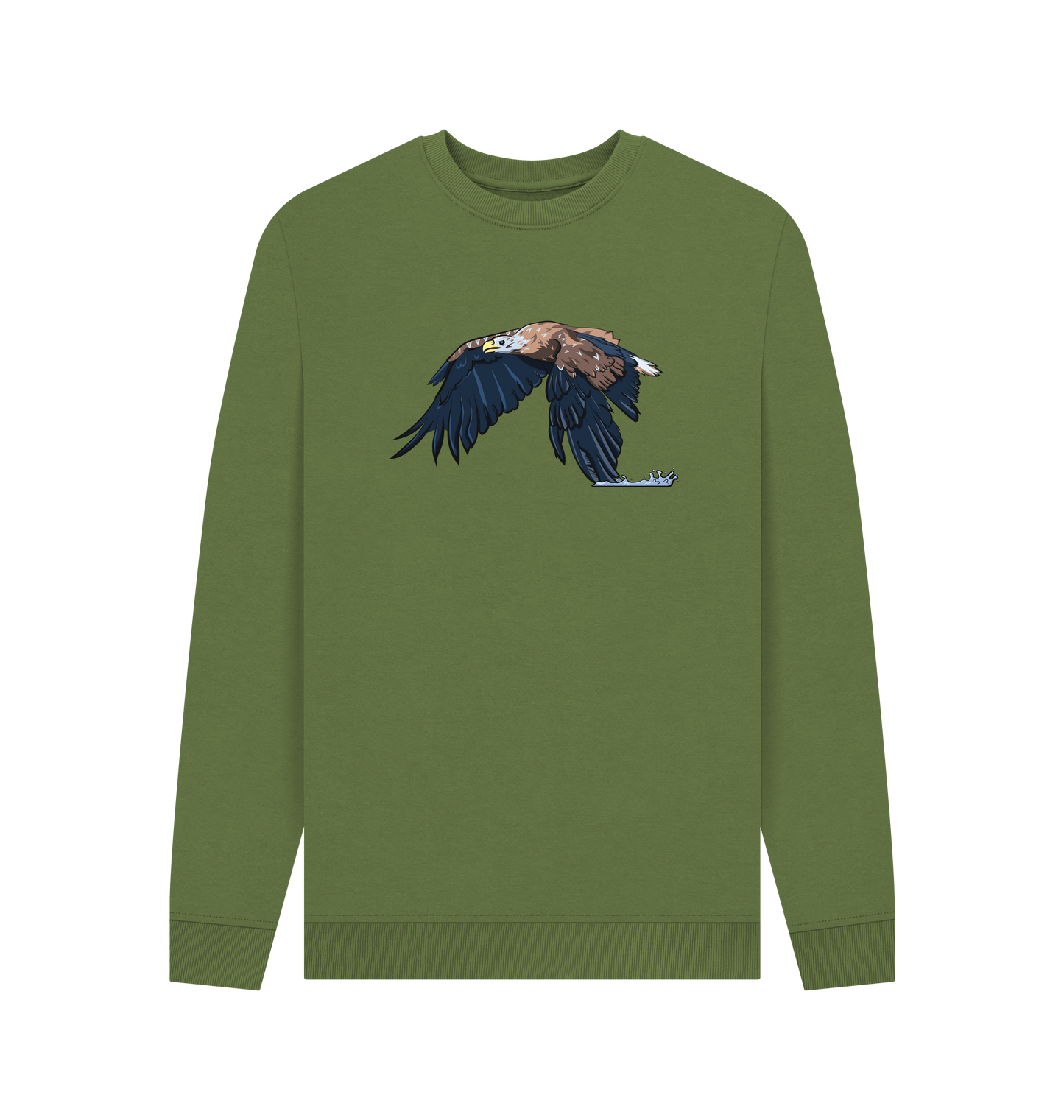 Khaki Printed Sweater Front