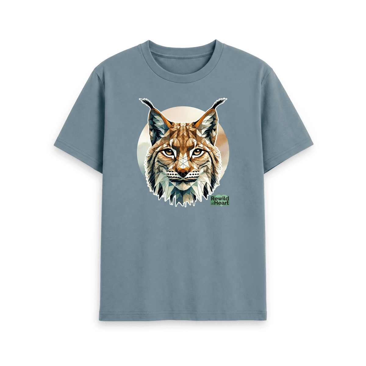 Stone Blue Printed T-shirt Front