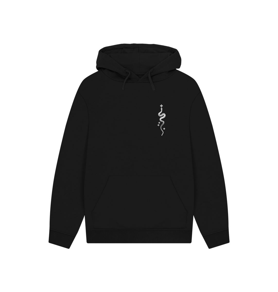Black Starry Snake Accent Pocket Hoodie