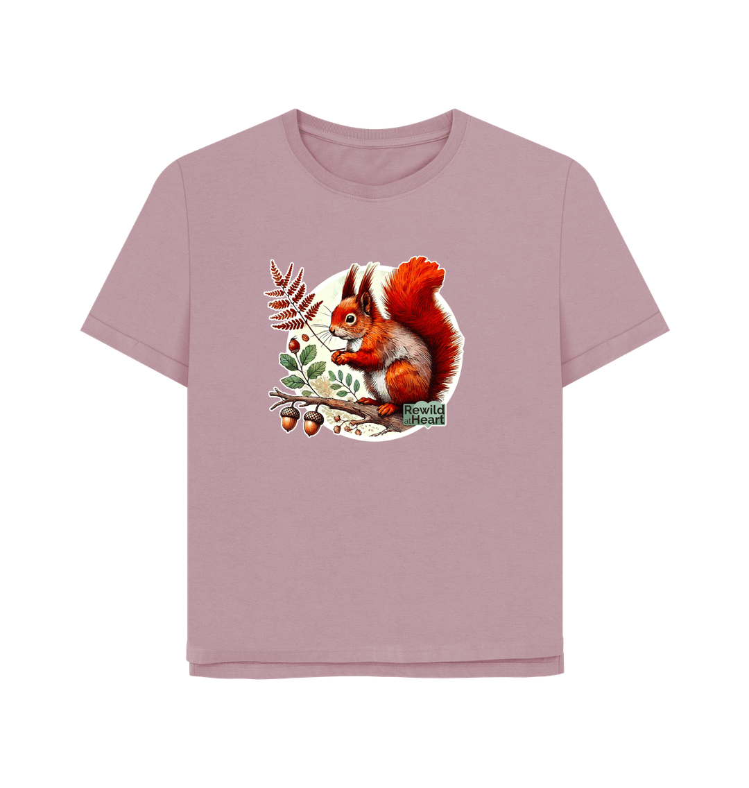 Mauve Red Squirrel Oak Women's Relaxed-Fit T-Shirt