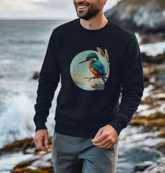 Kingfisher in the Reeds Men's Sweater