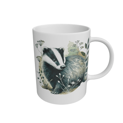 White Badger Wanderer Mug