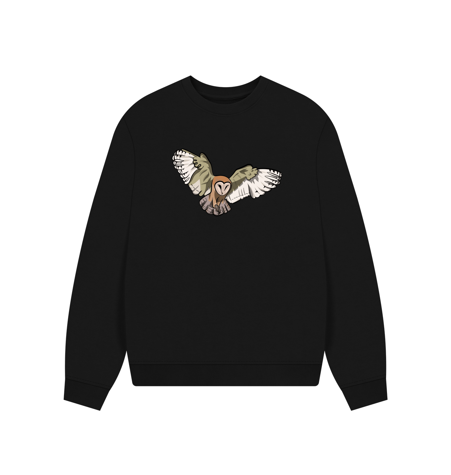 Black Printed Sweater Front
