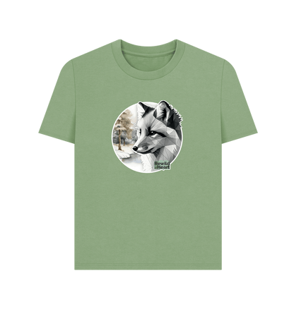 Sage Silent Arctic Fox Women's Classic T-Shirt