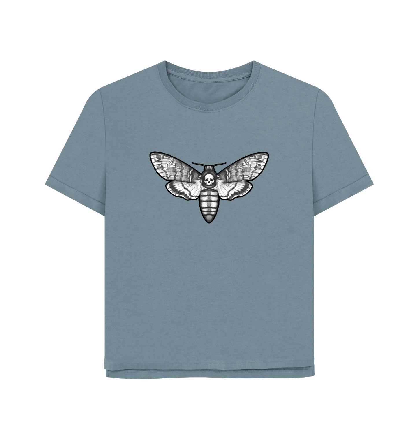 Stone Blue Printed T-shirt Front