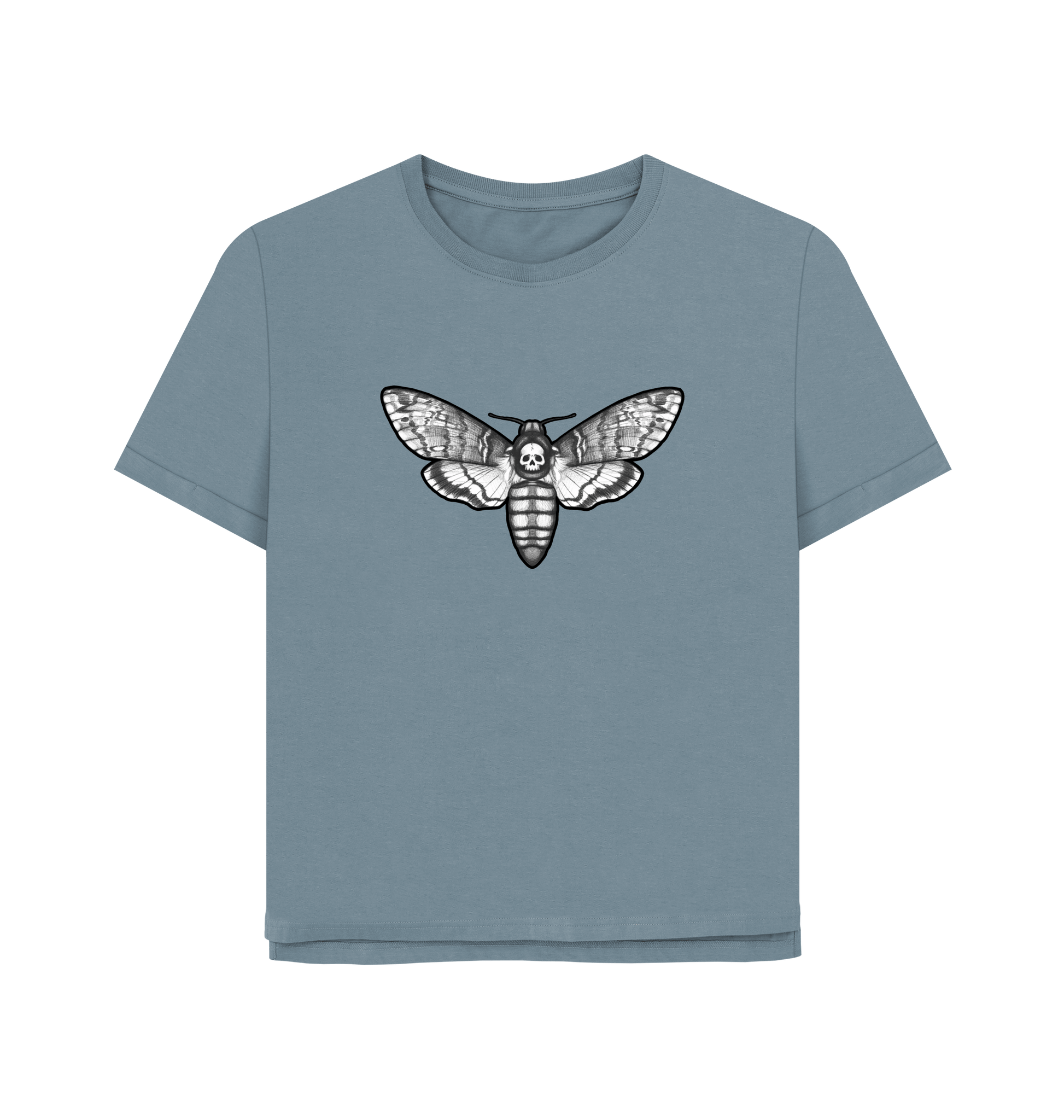 Stone Blue Printed T-shirt Front