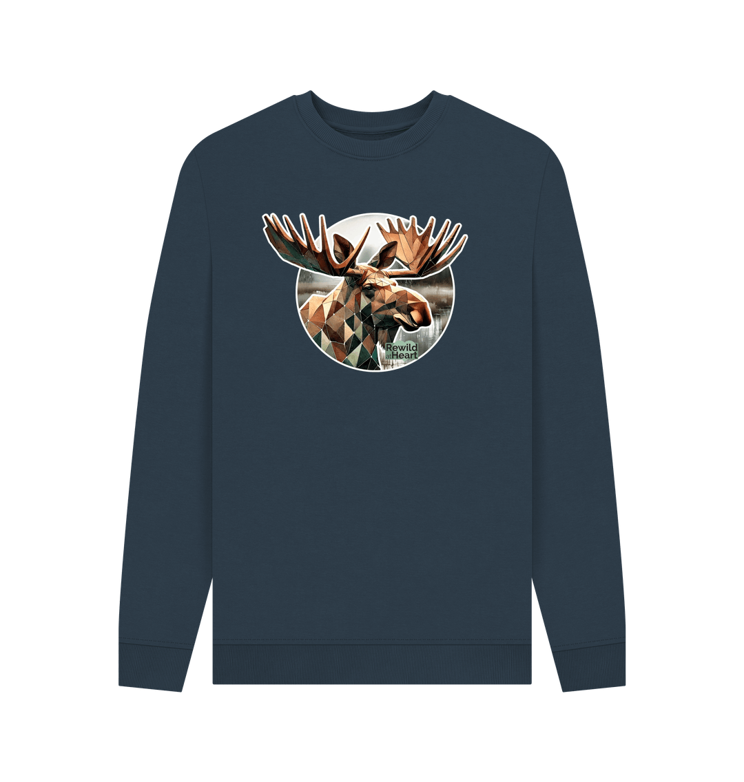 Navy Blue Guardian Elk Men's Sweater