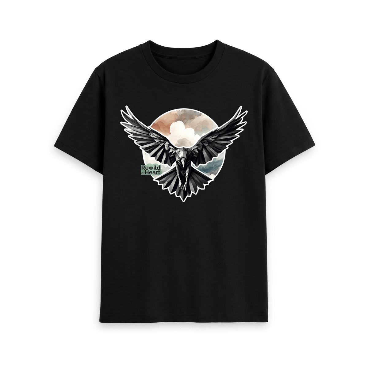 Black Printed T-shirt Front
