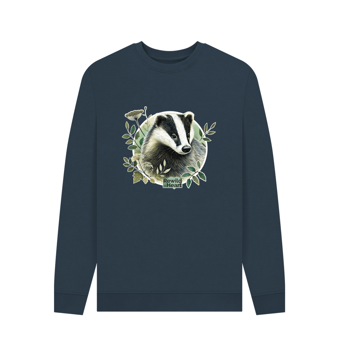 Navy Blue Badger Spirit Men's Sweater