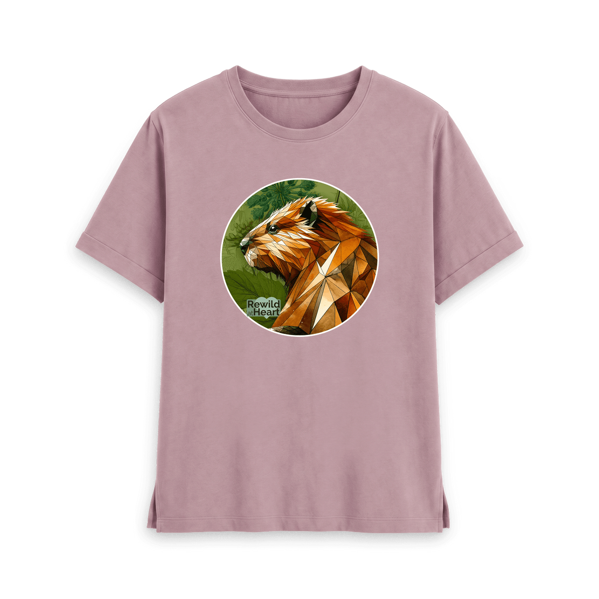 Mauve Printed T-shirt Front