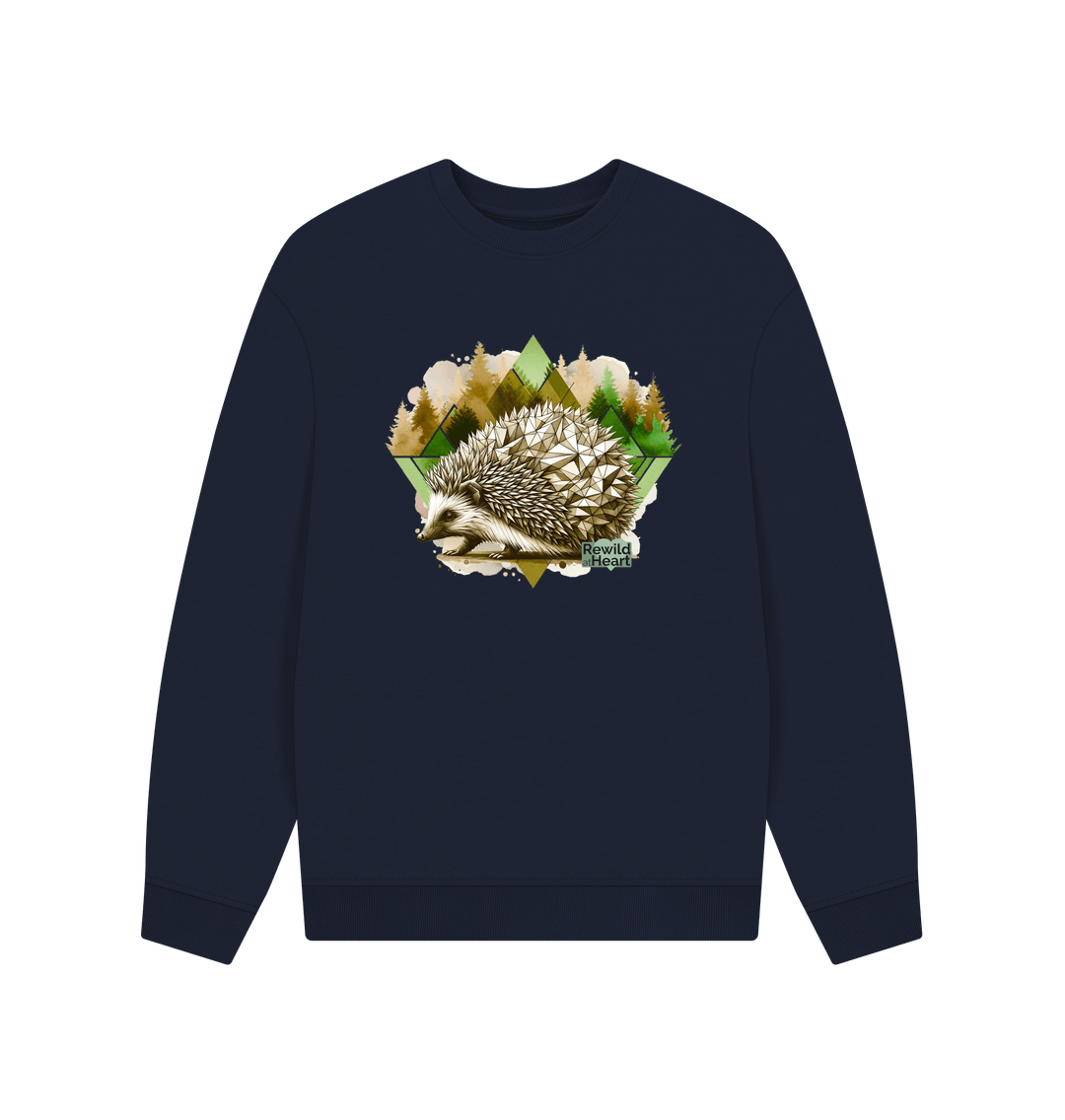 Navy Blue Hedgehog Men's Oversized Sweater