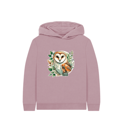 Mauve Printed Kids Hoodie