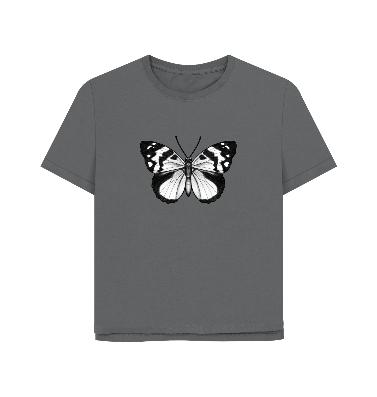 Slate Grey Printed T-shirt Front