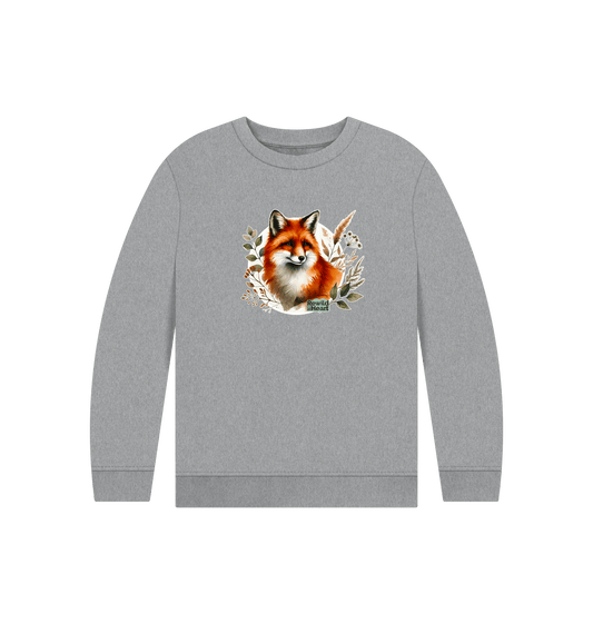 Athletic Grey Printed Kids Jumper Front