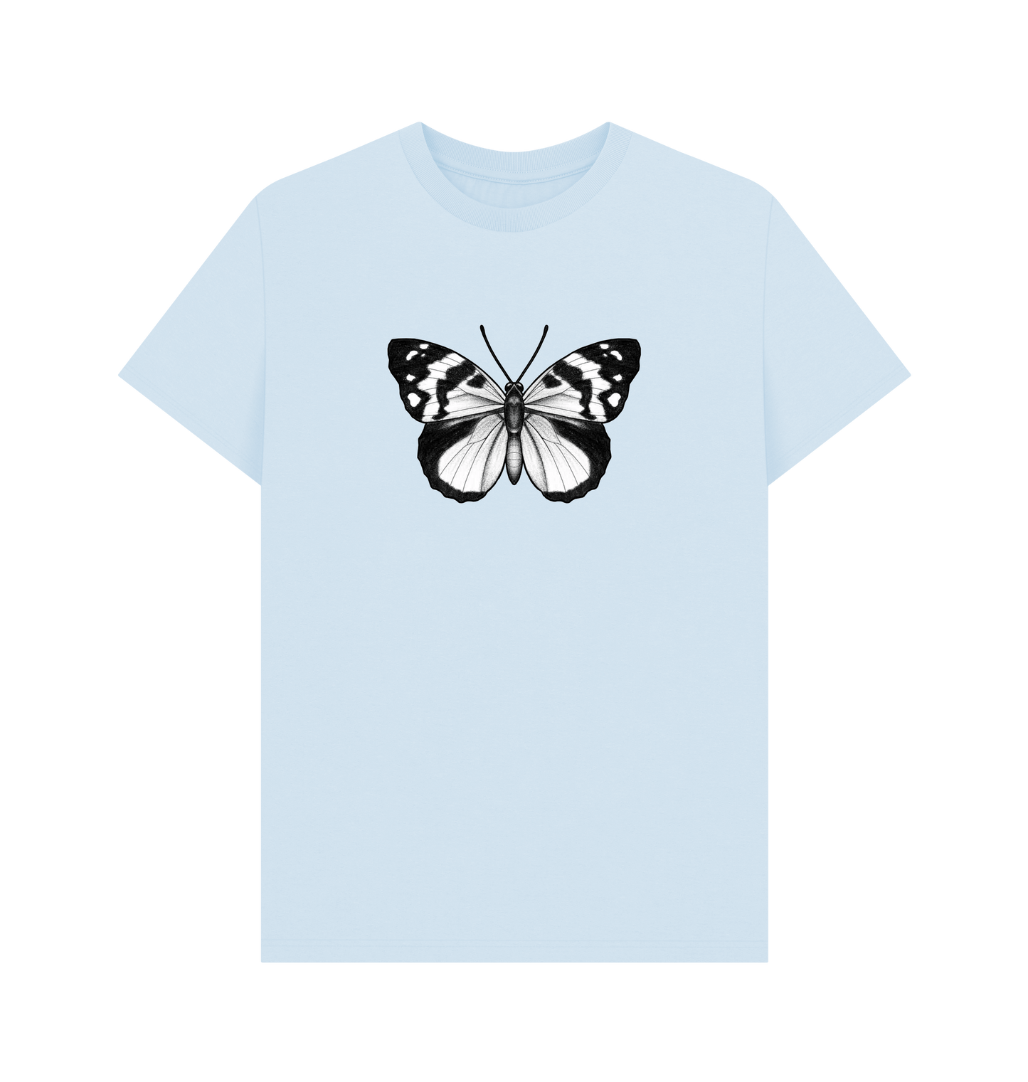 Sky Blue Printed T-shirt Front