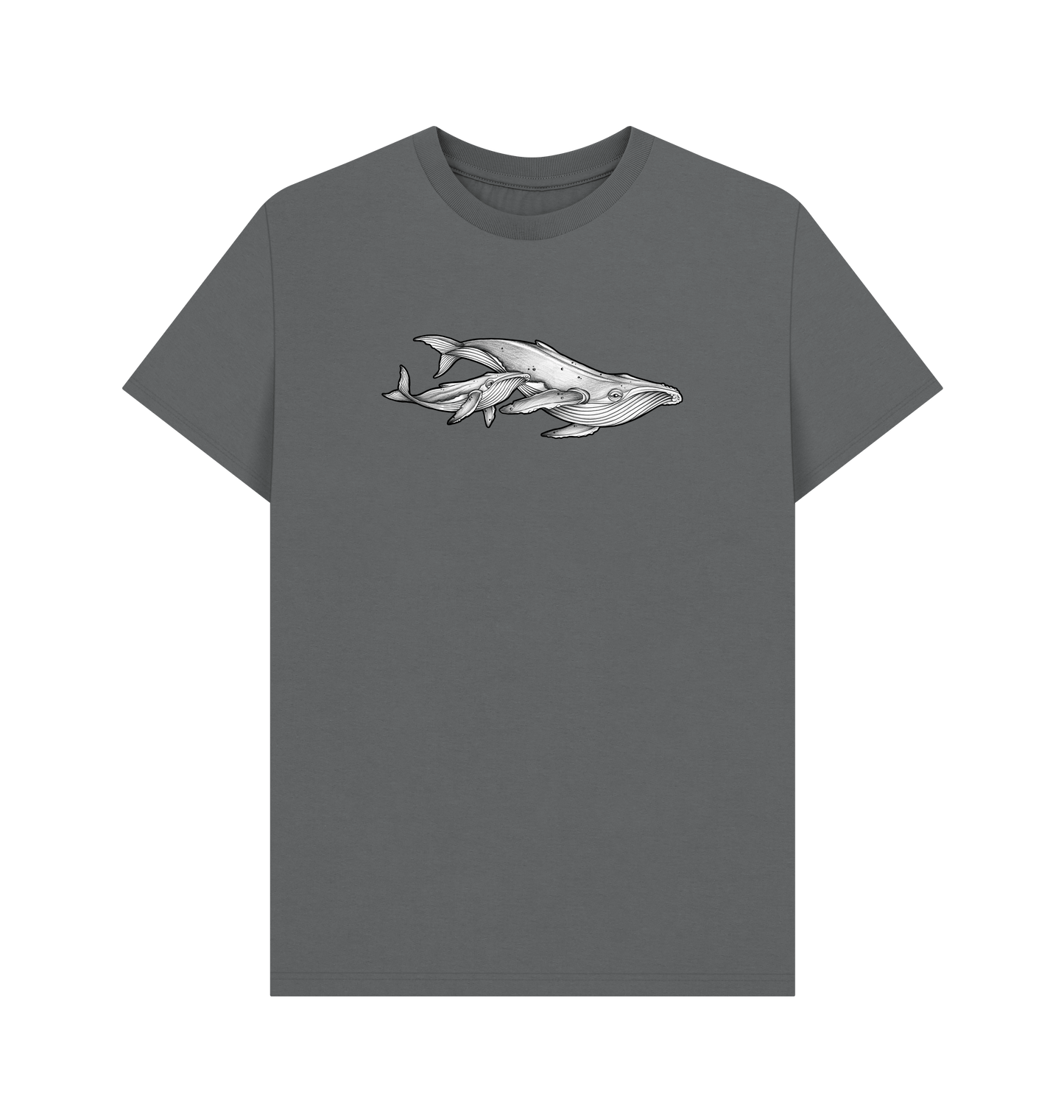 Slate Grey Printed T-shirt Front