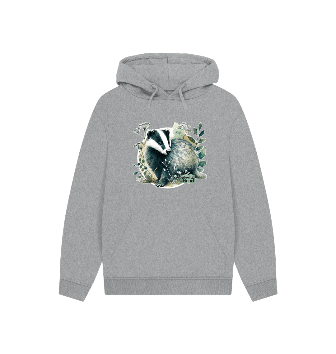 Athletic Grey Badger Wanderer Hoodie