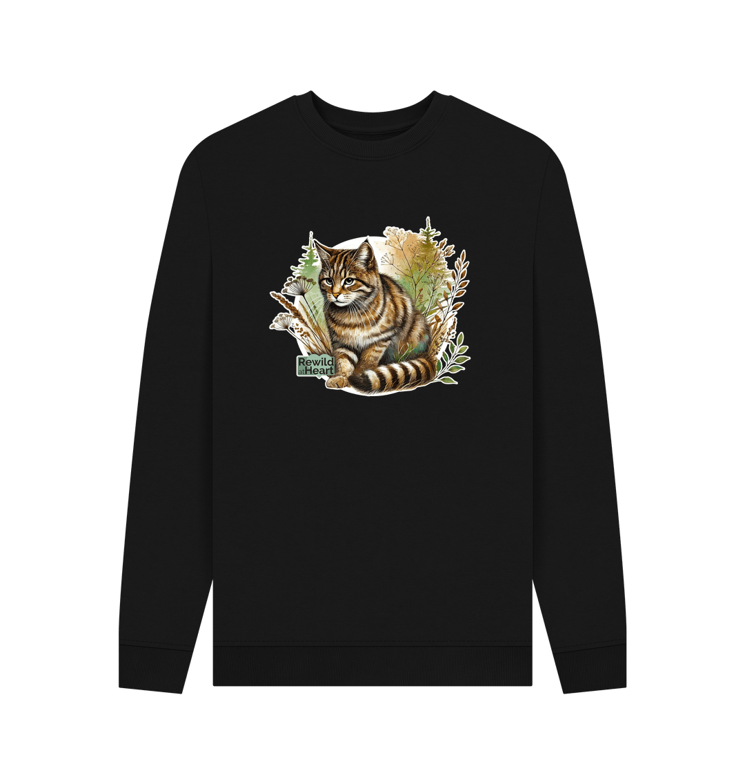 Black Wildcat Wilderness Men's Sweater